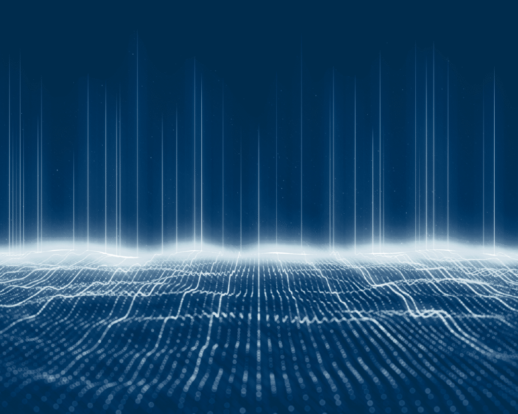 falling pixels in blue