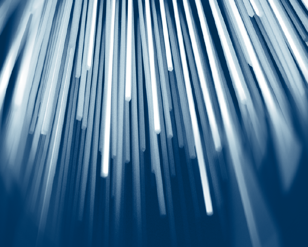 falling fibers in blue